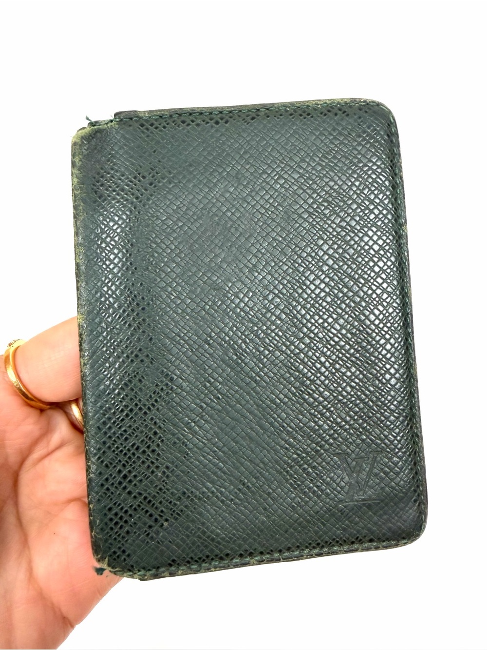 Authentic Louis Vuitton Organizer de Poshe Card Hold Taiga Card Case